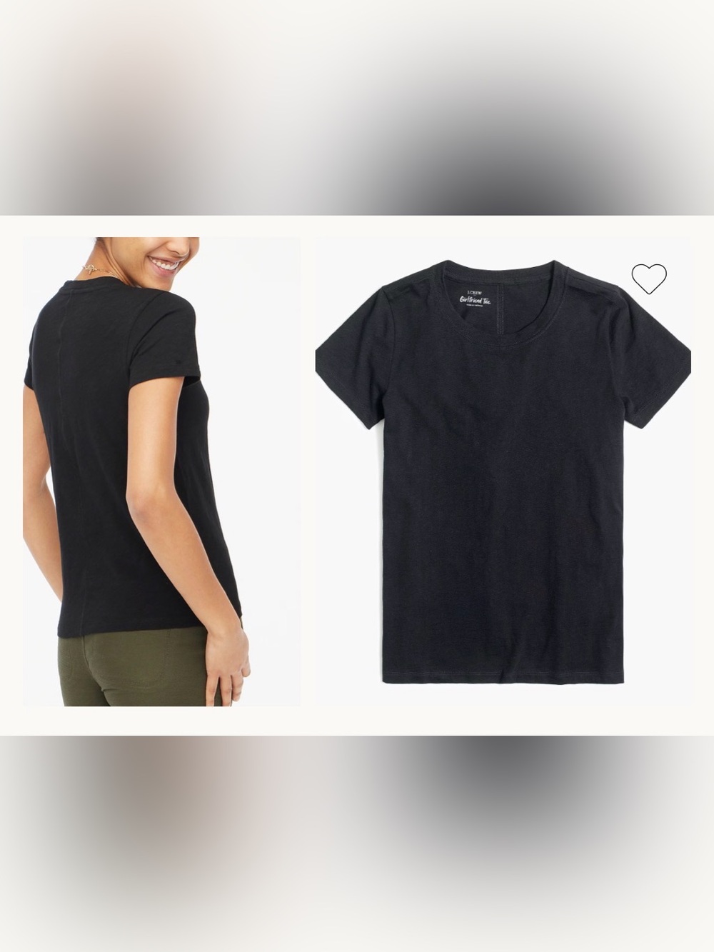 J.Crew Black Girlfriend Tee in XL #jcrew #basics. 100% cotton. - Picture 2 of 7